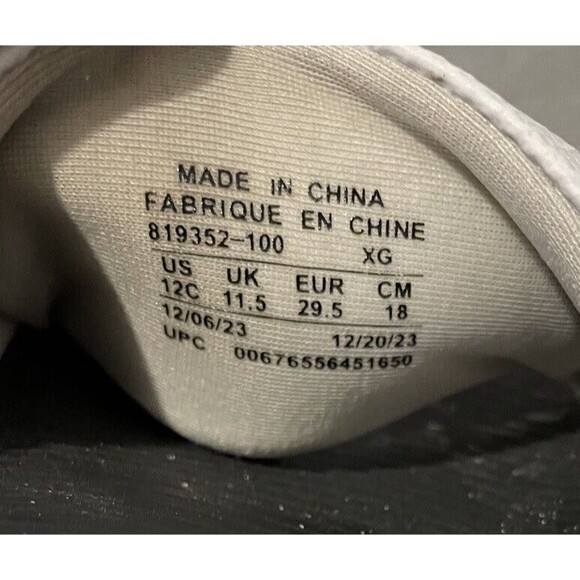 Nike Kawa Slide Sport Sandals Youth Kid's White Black Slip On - US 12C - Picture 4 of 5